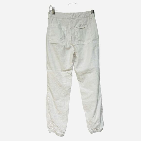 Frank & Eileen JAMESON white Utility Jogger, Italian Performance Linen, Size 2 - Picture 6 of 16